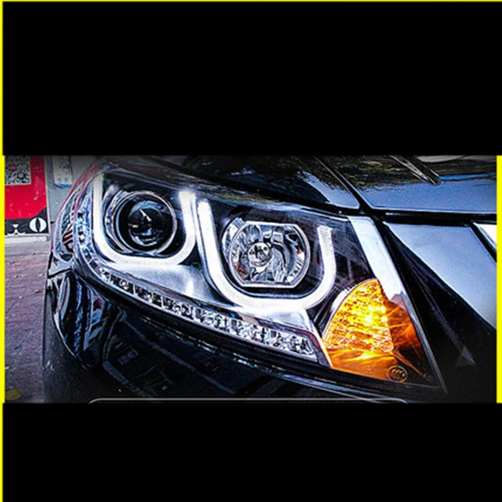 

Пара светодиодных фар для Honda Accord 8th Xenon DRL дневные ходовые огни желтый указатель поворота Автомобильные лампы