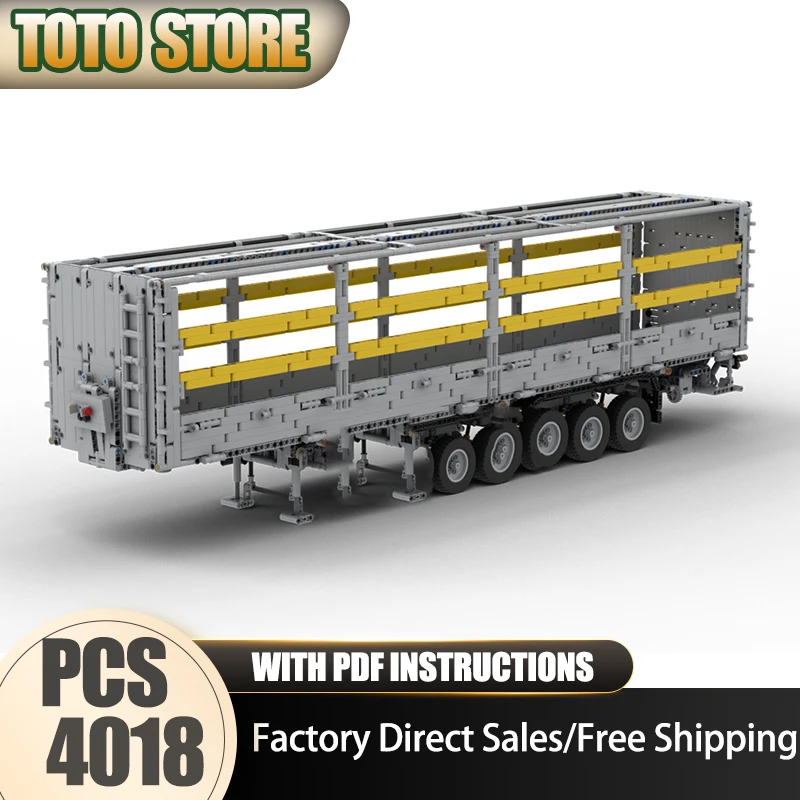 

Модель грузовика Moc, строительные блоки, прицеп со стоторами DAF XF 46, модель, технология, кирпич, сделай сам, сборка, строительная игрушка, праздничные подарки