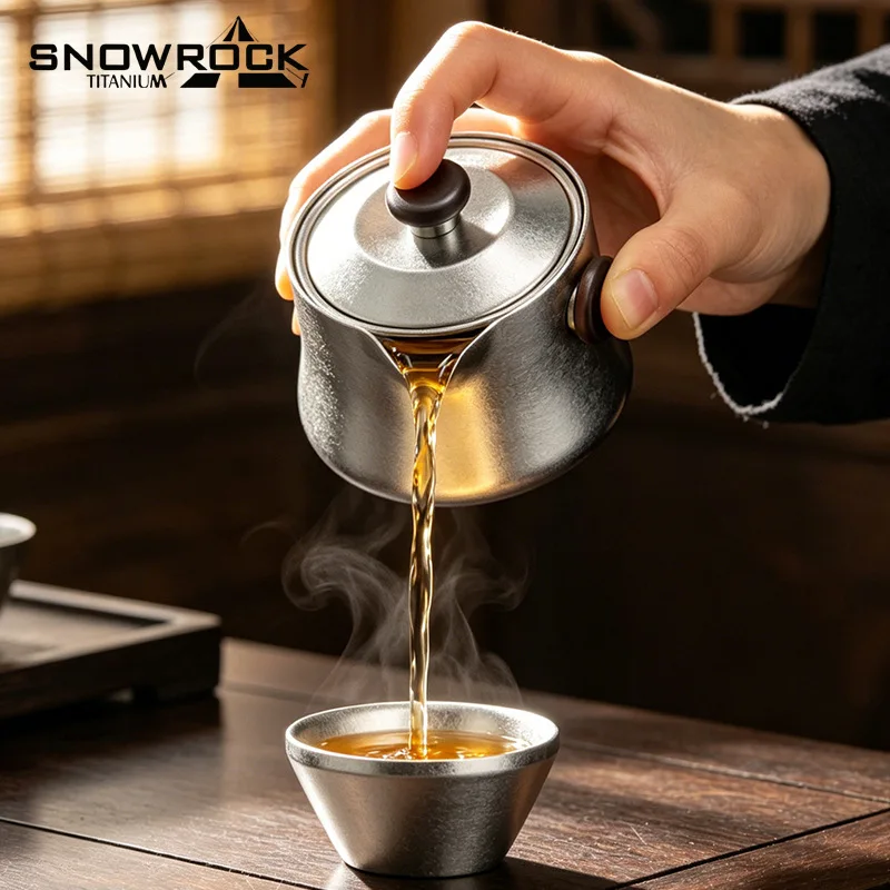 200ml Double Ear Fair-sized Cup/Brewing Tea Set/Tea Ware,Pure Titanium,Crystalline,Home or Outdoor Use,Lightweight,Tea Infuser