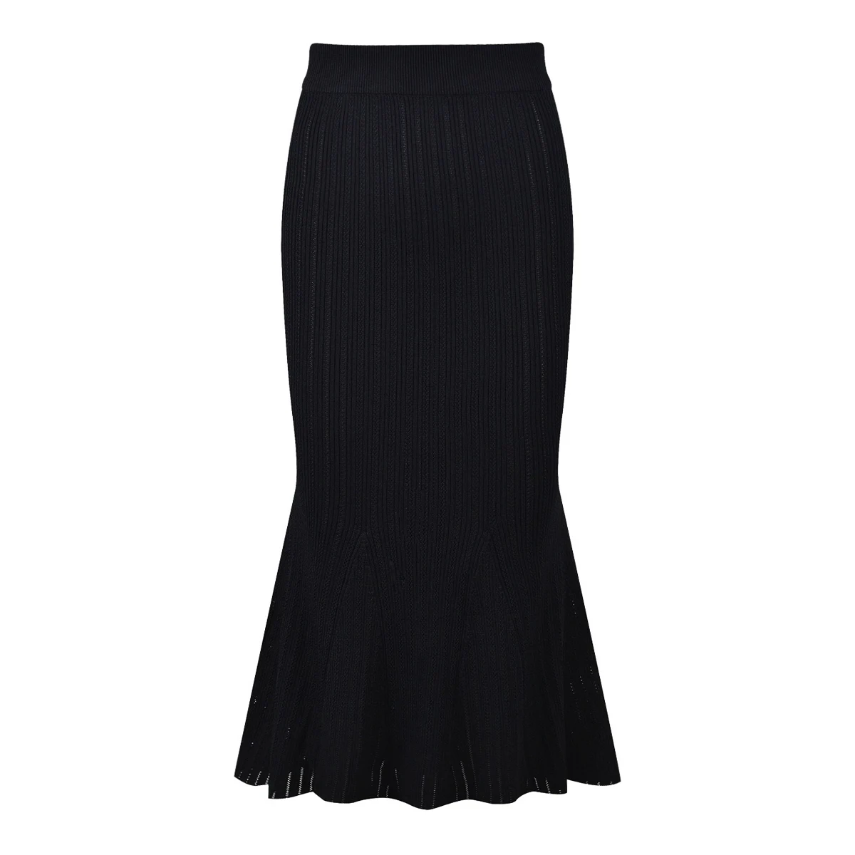 

Spring And Autumn New Fashionable Classic Temperament Commuter Woolen Versatile Women's Knitted Medium Length Half Length Skirt