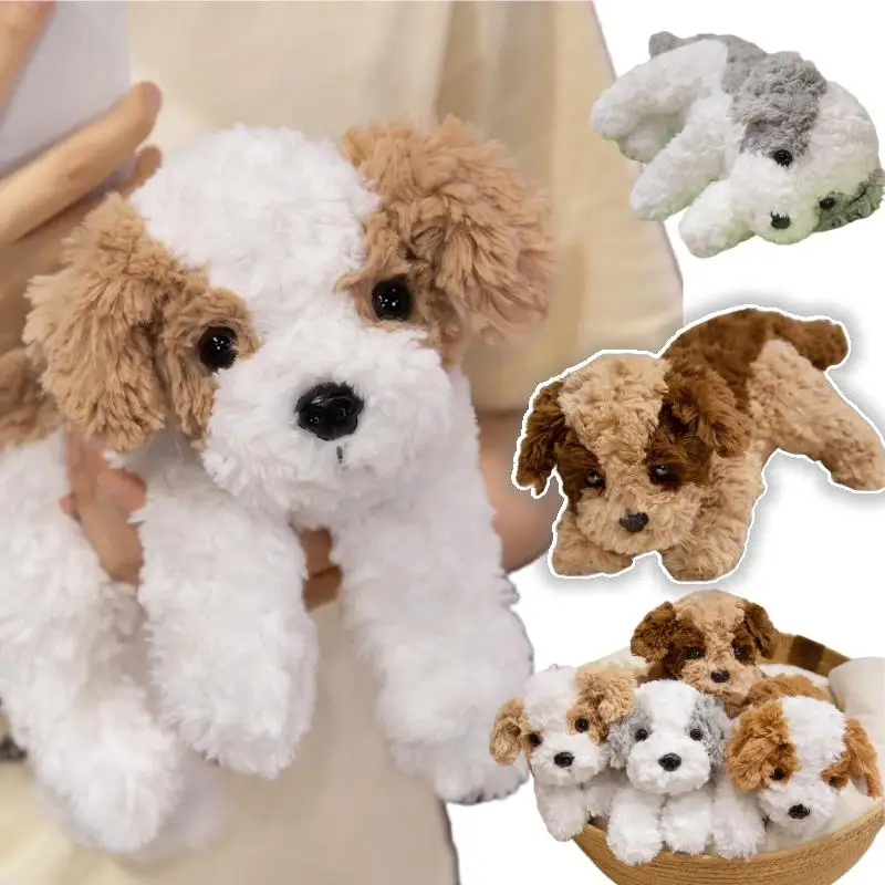 

32/42/48cm Sleeping Position Baby Dog Plush Toy Creative Simulation Puppy Doll Soft Throw Pillow Cushion Birthday Gift For Kids