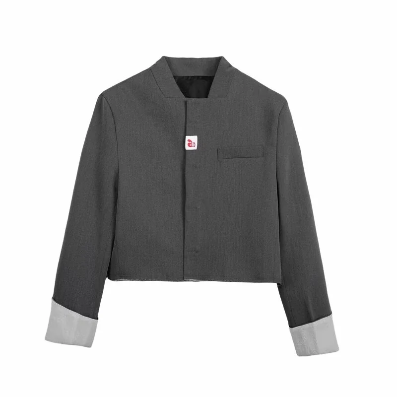 

Blended Fabric Short Coat Autumn Winter Women Jacket Outerwear Warm Female Streetwear Office Lady Tops