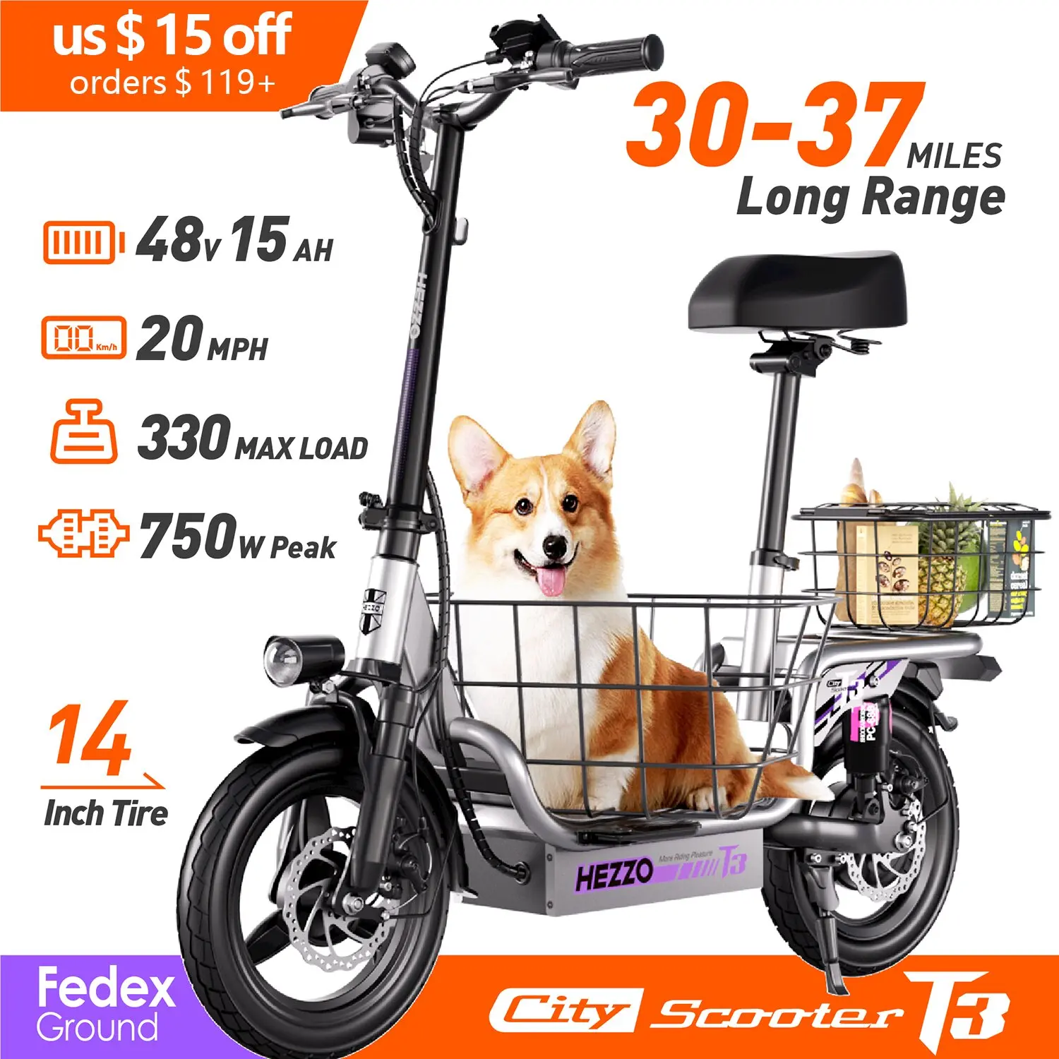 48V 500W Electric Bike Carbon Steel Ebike Multi-Shock Absorption City Commuter  Adult Electric Bicycle 14