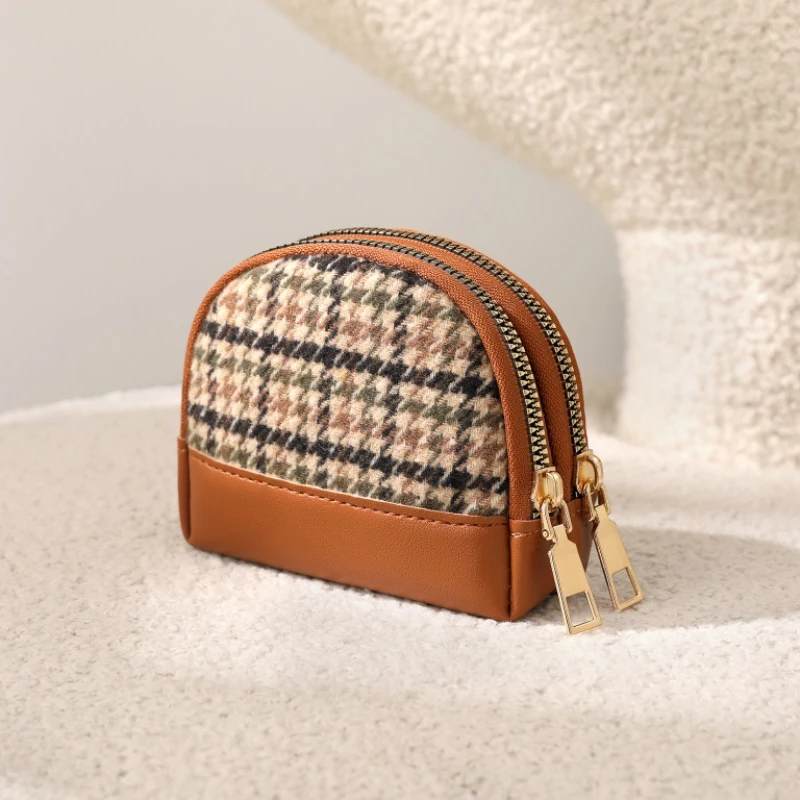 

Fashionable, Simple, Classic Plaid Women's Practical and Portable Change Bag Card Bag