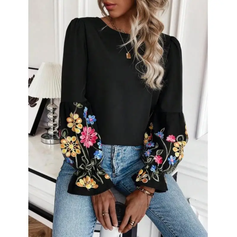 

Новинка F 33, длинный све, вышитый утюг с кружевом, женский премиум-класса Faion irt Other Sle Other Fit Polyester Mate...