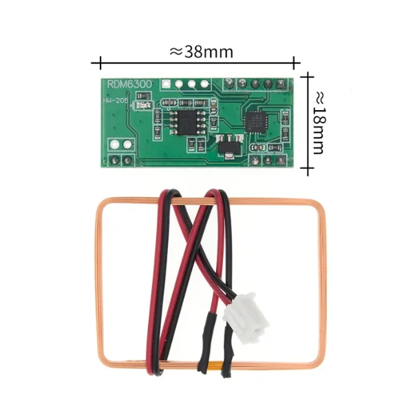 Microcontroller RDM6300 ID card reader module RFID RF UART serial output
