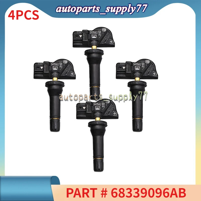 4PCS Reifendruck Monitor Sensor 68339096AB 433MHZ Für Jeep Gladiator Grand Cherokee Wrangler JL Grand Wagoneer Wagoneer