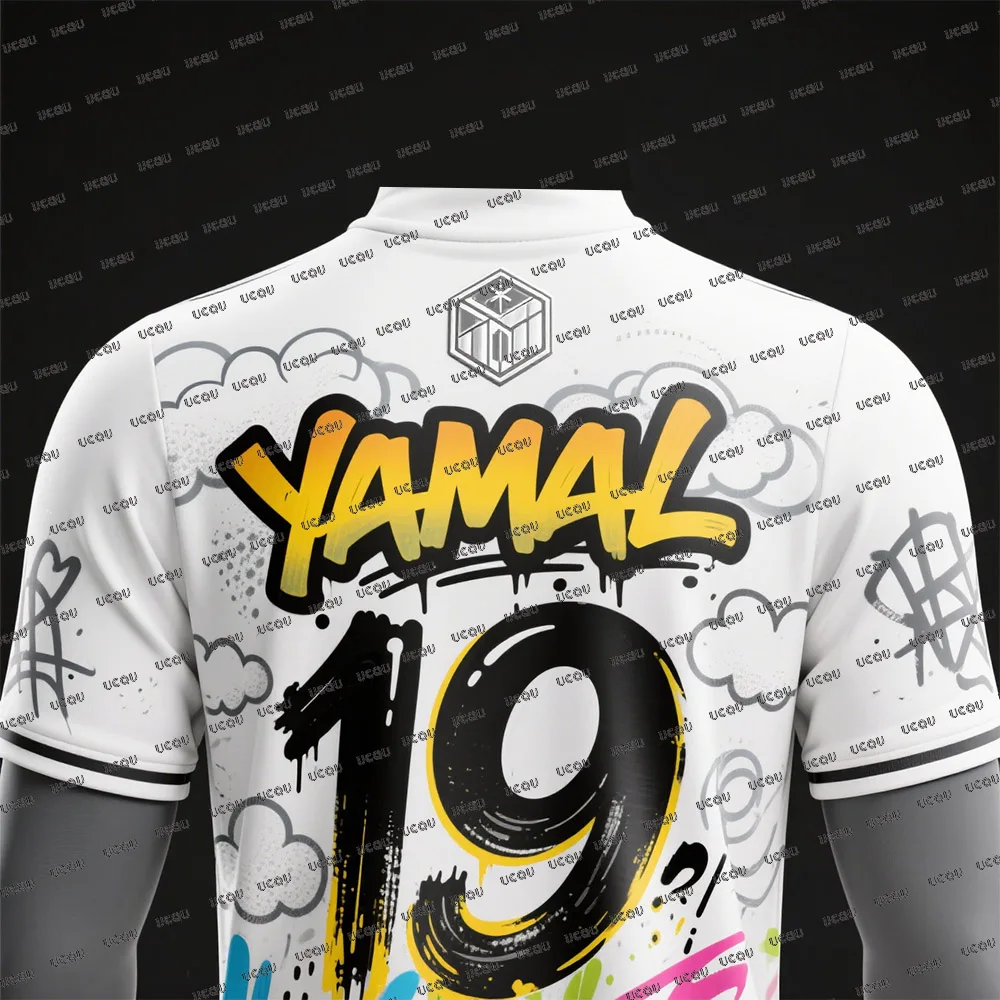 

Summer New Men's Football Jerseys Hip Hop Graffiti Style Soccer Jerseys No 19 Fans Design Edition Jersey Football Shirts Tops