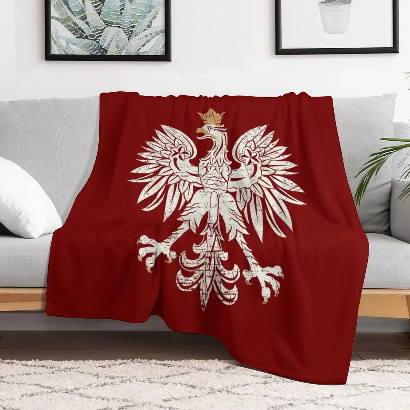 

Polish Eagle Shield V01 Throw Blanket Luxury Thicken Soft Big Single Blankets