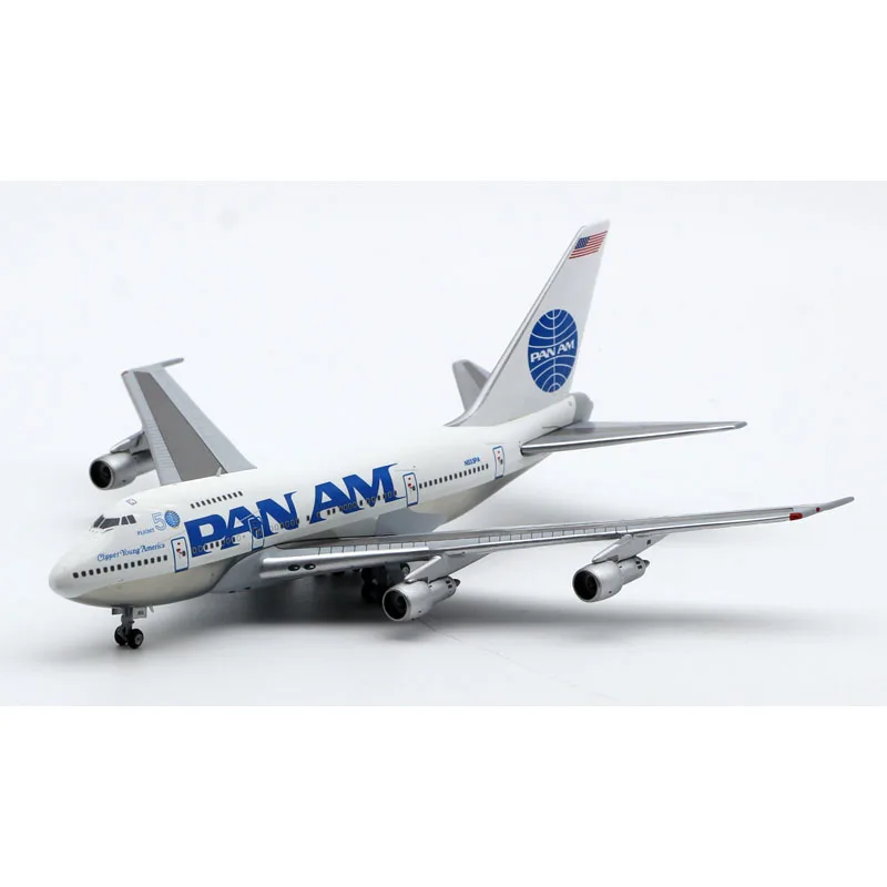 เครื่องบิน EW474S003อัลลอยสำหรับสะสมปีก JC 1:400 PAN AM "clipper Young America 50TH" โบอิ้ง B747SP โมเดลเครื่องบิน N533PA