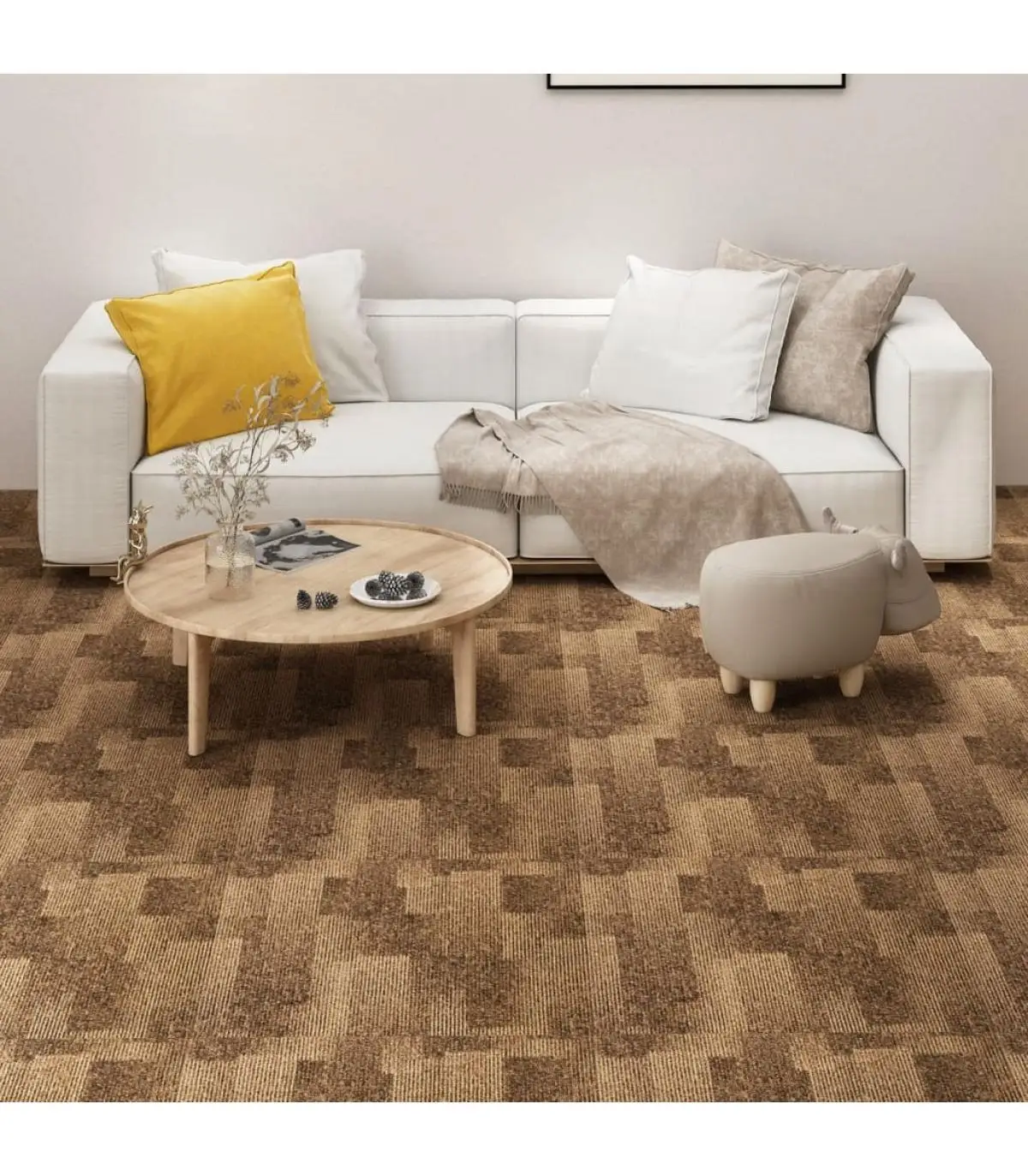 Floor and carpet floor tiles 20 PCs 5 m² Brown