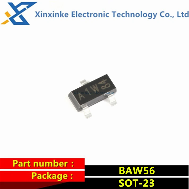 100 szt. BAW56 A1W SOT-23 SMD przełącznik diody