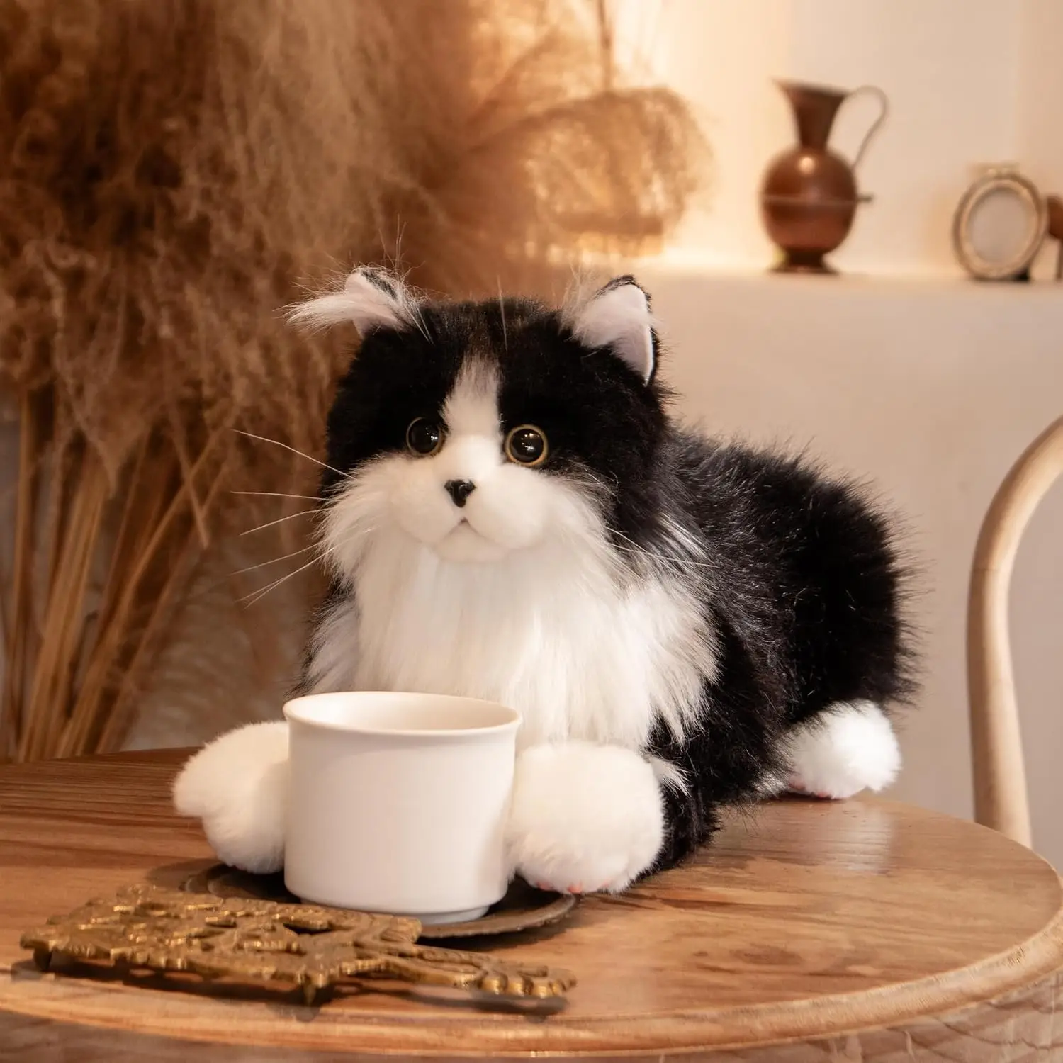 Realistic Handmade Cat Stuffed Animal Plush Toy - Companion for Elderly Adults, Women, Kids and Cat Lovers, Surprise Gifts for Anniversary or Birthday