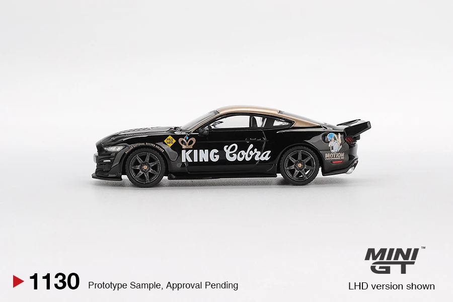 MINIGT 1/64 Shelby GT500 Dragon Snake Concept أسود/ذهبي MGT01130-CH سيارة سبيكة موتور سيارة دييكاست نموذج معدني لعب أطفال بنين