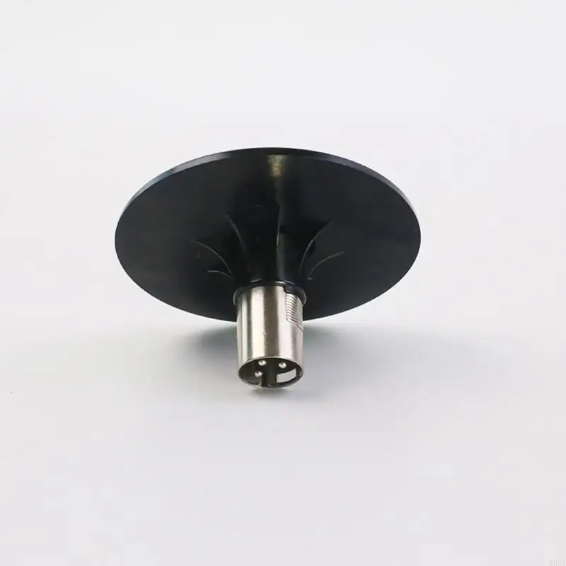Round Suction Cup Base Adapter 8.5Cm/3.34in with Metal 3 Pin Connector Black Accessories Part for Love Machines Setups and