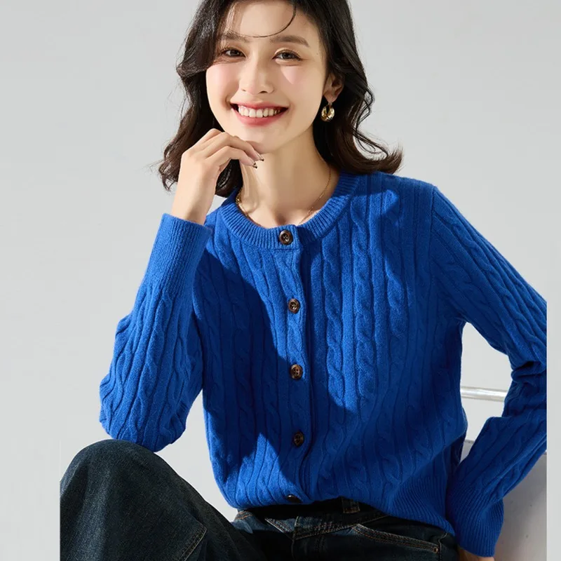 

New Women Fashion Spring Loose Sweater Wind Cardigan