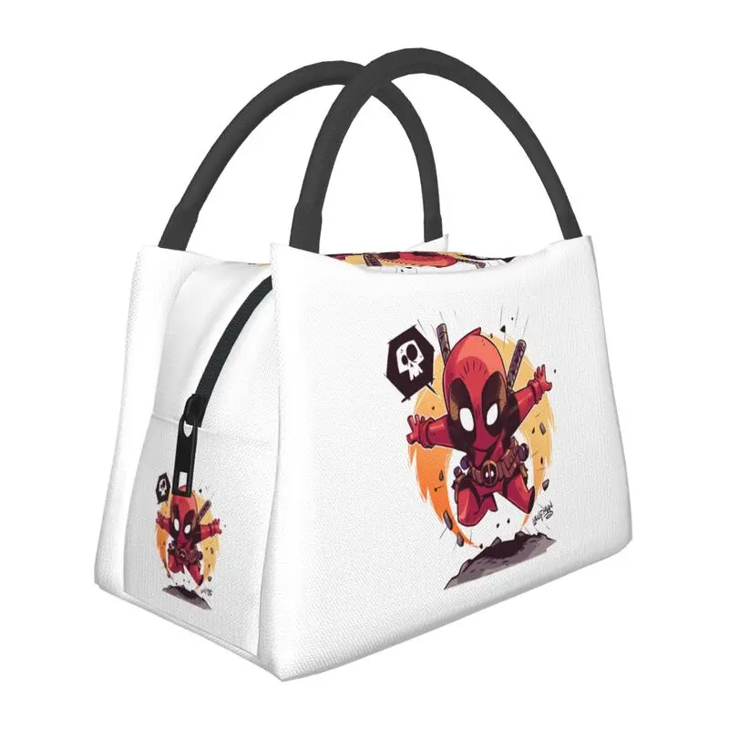 

Superhero Deadpool Insulated Lunch Bag for Women Waterproof Thermal Cooler Lunch Box Office Picnic Travel