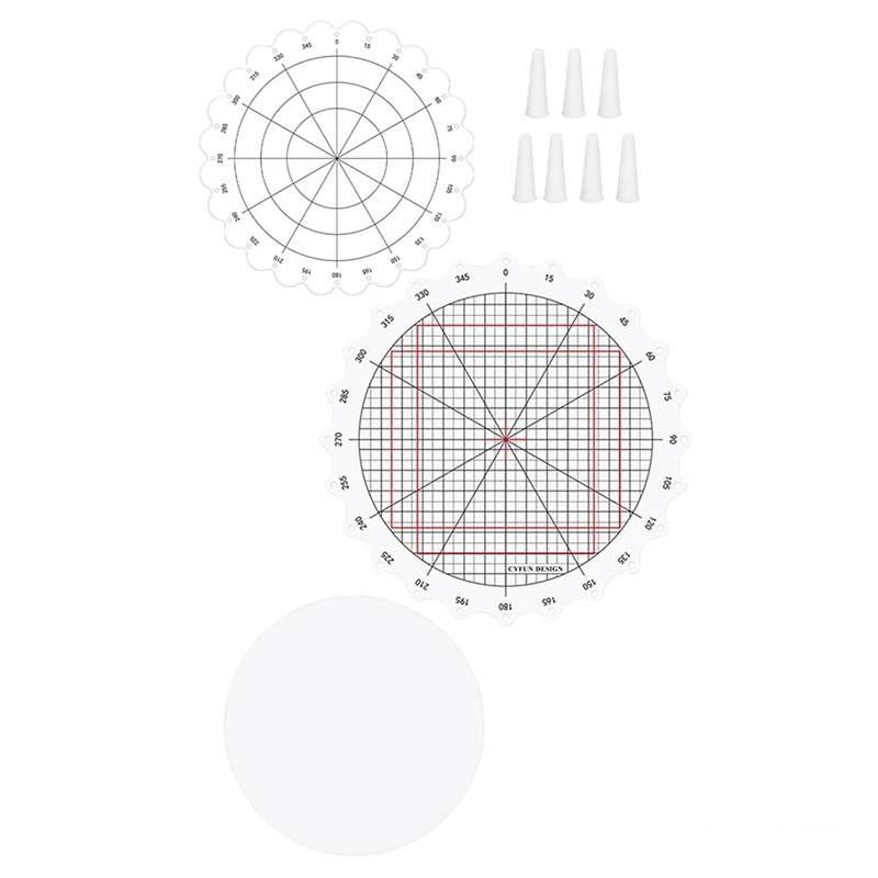 10-Piece Rotary Punching Platform, Stamp And Rotary Tool For Punching Circles, Locks Into Place At 24 Equal Intervals