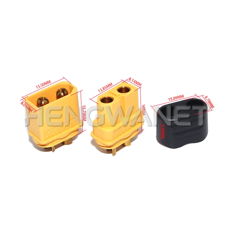 10 Pair XT60H (XT60 Upgrade) Connectors XT60H Male Female Bullet Connectors Plugs with Sheath for Lithium Battery RC Planes Car