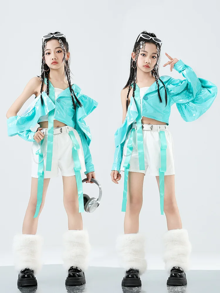 

K-Pop Clothes Children Fashion Jazz Dance Clothing Girls Model Catwalk Costume Set Kids Cool Clothes Autumn/Winter