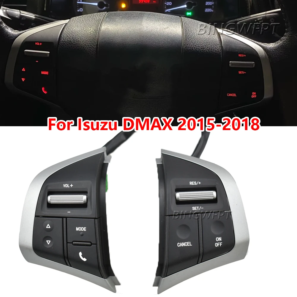 1PC Car Steering Wheel Switch Cruise Audio Volume Remote Control Button For Isuzu D-Max DMAX for chevrolet dmax 2016 2017 2018