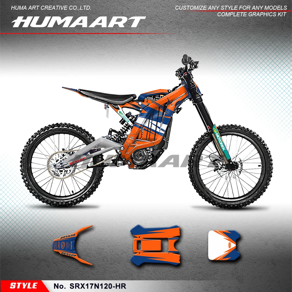 HUMAART Custom Graphics Sticker Kit Personalised Decals for Sur Ron Sur-Ron Light Bee X/S Bike Segway X160, SRX17N120-HR