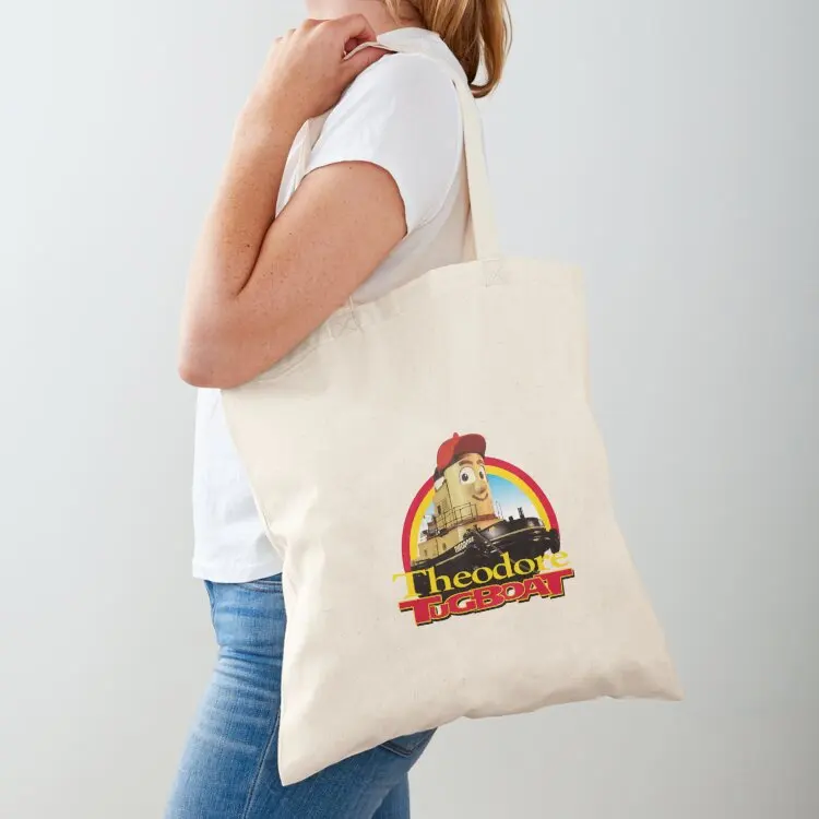 

Сумка-шоппер Theodore Tugboat Essential T-Shirt Tote Bag, милая сумочка-кошелек, сумка для покупок, с логотипом, холщовая, экологичная, складная
