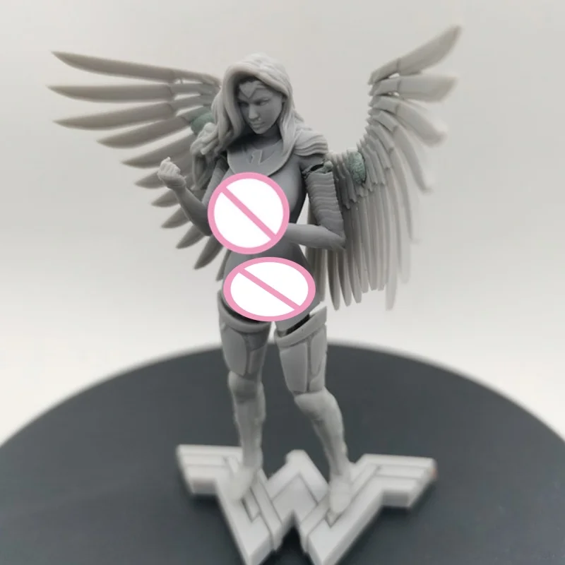 Figura de resina a escala 1/24, chica dorada, guerrera, ángeles, Kit de modelo de ensamblaje, juguete de impresión 3D sin pintar