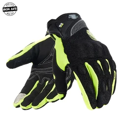 IRON JIA’S Guantes verano moto Protector, Guantes motocross invierno Dedo completo transpirable Pantalla táctil ajustable para montar