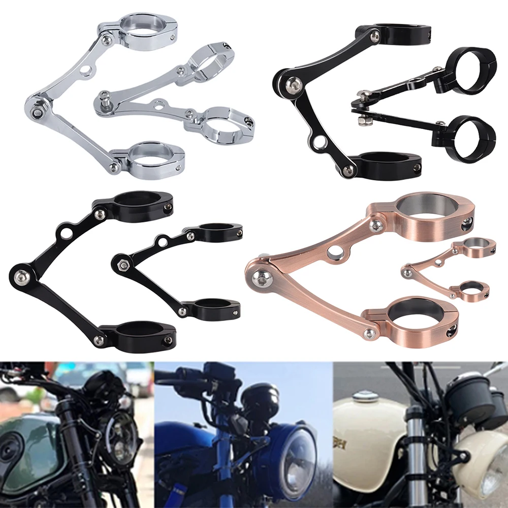 4 Colors Universal Motorcycle Accessories Spotlight Holder CNC Fork Tube Mount Clamp 39mm-41mm Headlight Bracket