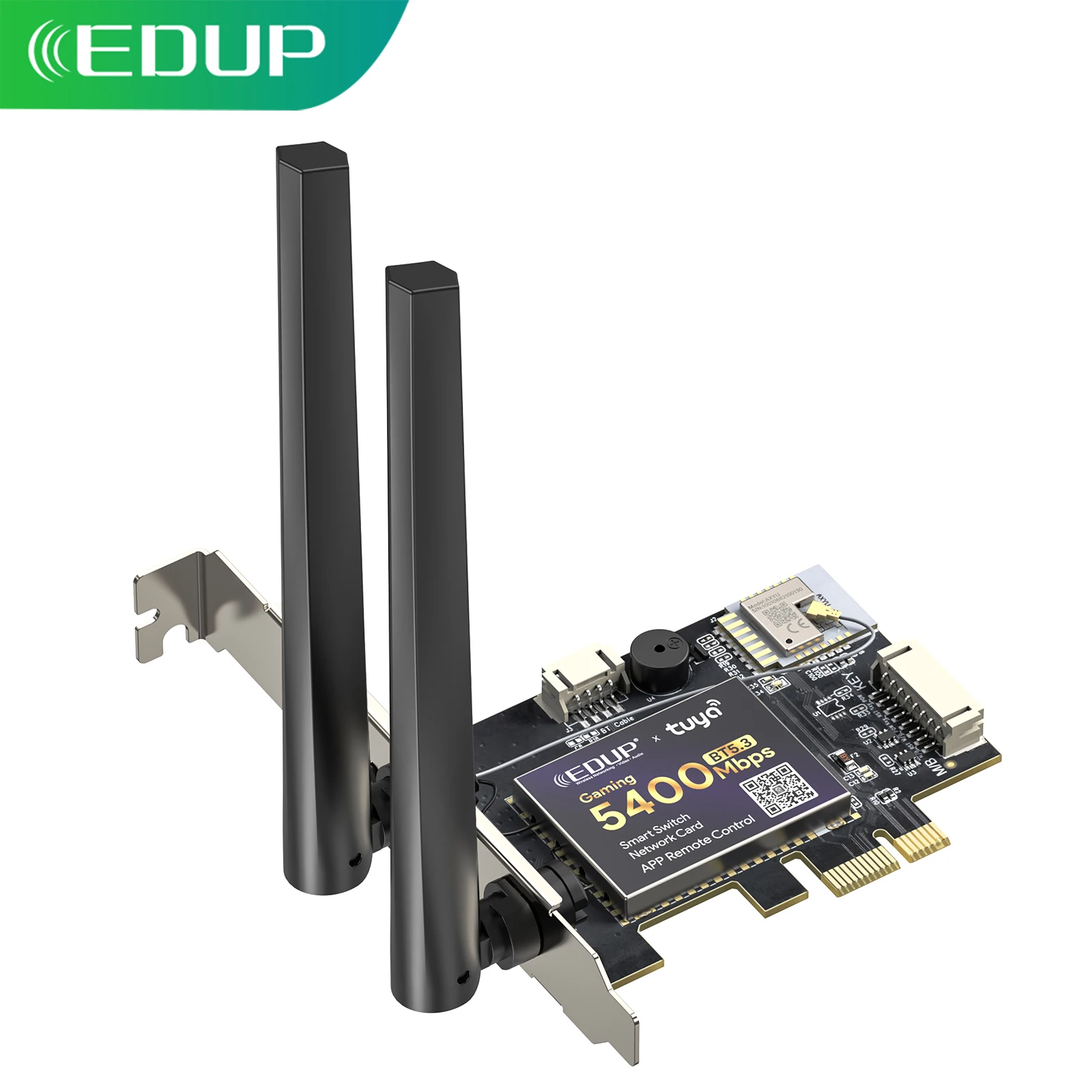 

EDUP AX200SW Wireless Network Card with Remote Power Control 3000Mbps Dual Band WiFi 6 BT5.2 PCIE Slot for Win10/11