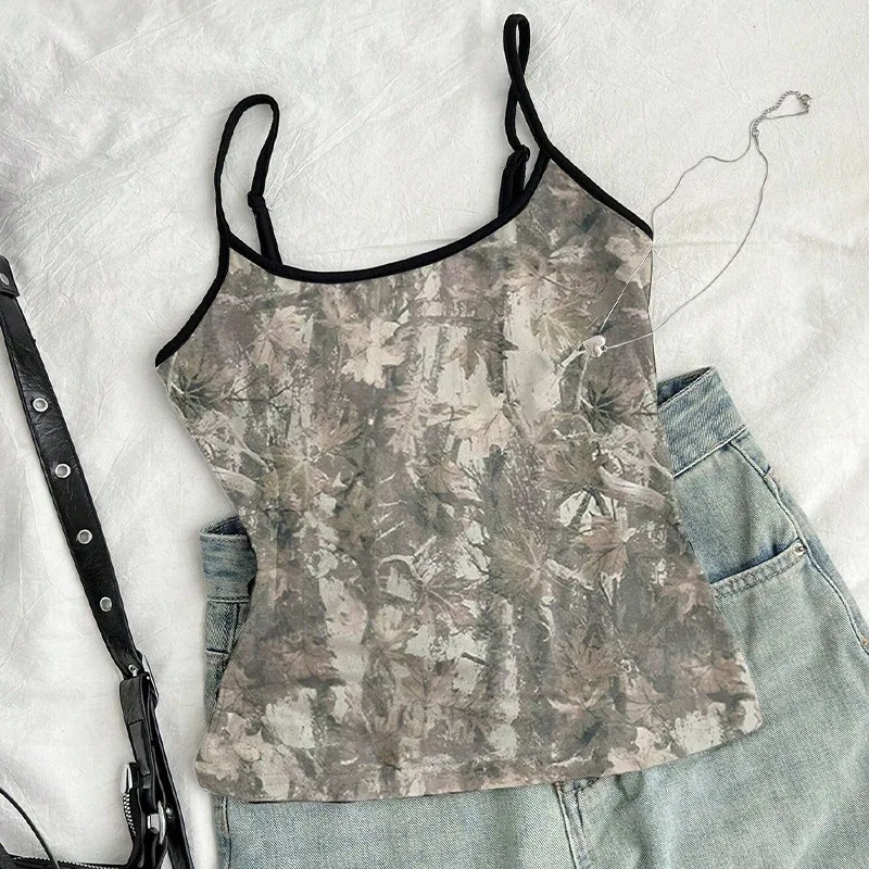 Top Sexy con tirantes para mujer, ropa interior Csole de Color Retro Faion, tejido Regular fino, producción china, verano 2025