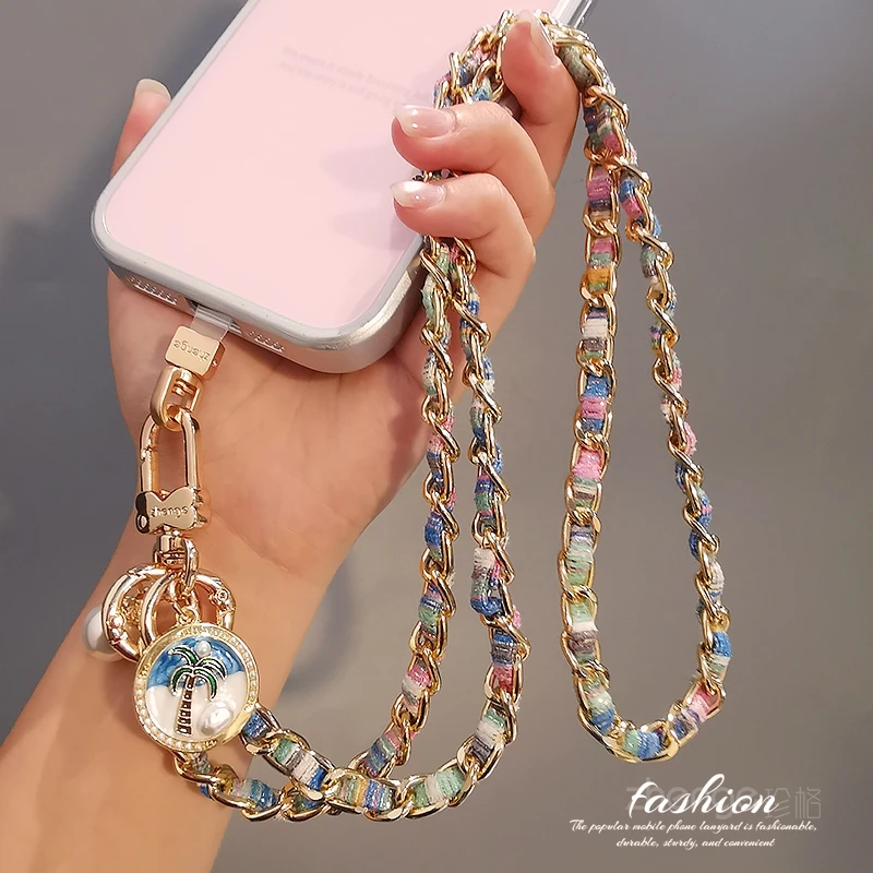 

Mobile Phone Lanyard, Neck Hanging, Long Style, Women's Fragrance Button Chain, Delicate Outdoor Anti Loss Pendant, New Product