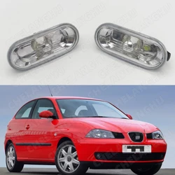 2pcs For SEAT Ibiza 2002 2003 2004 2005 Car-Styling Side Marker Turn Signal Light Lamp Repeater No Bulbs 1J0949117