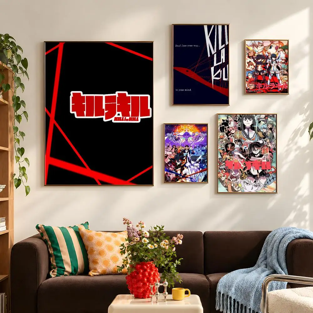 Anime Kill La Kill Ryuko Matoi Poster Self Adhesive PP Wall Art HD Gaming Room Bedroom Living Room Decor Apartment Gift