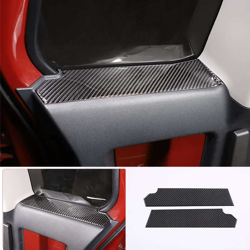 

For Toyota FJ Cruiser 2007-2021 Soft Carbon Fibre Rear Door Window Decoration Trim Sticker Car Accessories