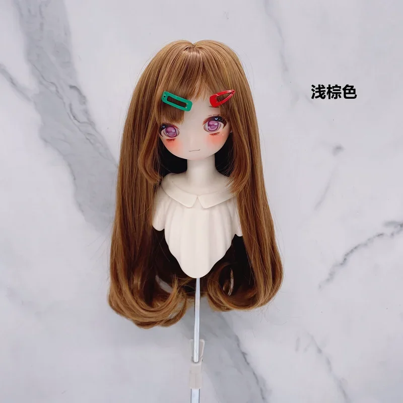 

30/45/60cm Doll Wig for 1/3 1/4 1/6 Bjd Doll Soft Silk Buckle Bangs Gentle Long Curly Hair Girl Toy Dress Up Gift Accessories