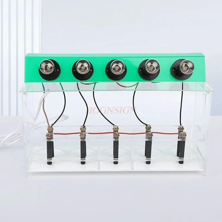 B-M Electrolyte solution conductivity tester demonstrator, light bulb style, high school conductivity testing instrument