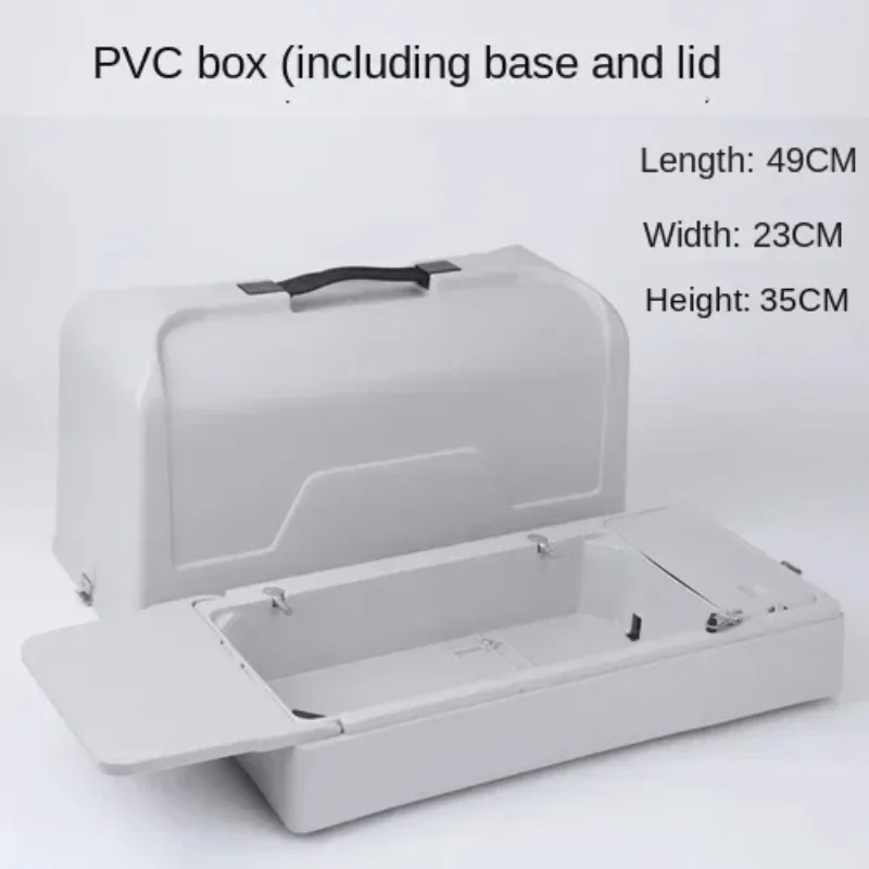 Maleta portátil de PVC para máquina coser, caja  almacenamiento plástico, a prueba polvo y polilla, para el hogar