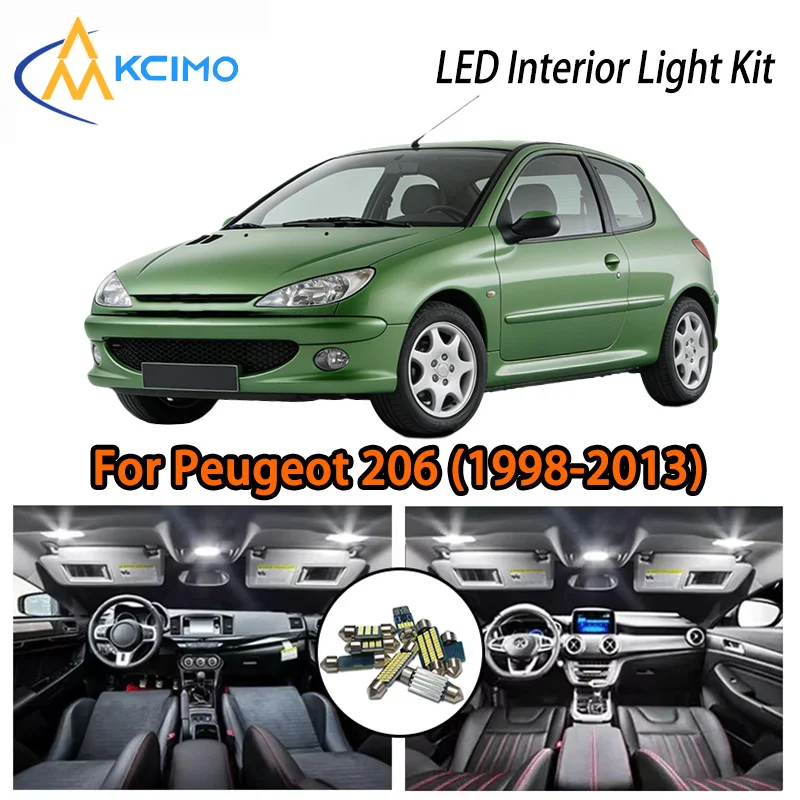 

KCIMO For Peugeot 206 (1998-2013) Premium LED Interior Kit - 2 Colors , Quick Installation, Long-Lasting