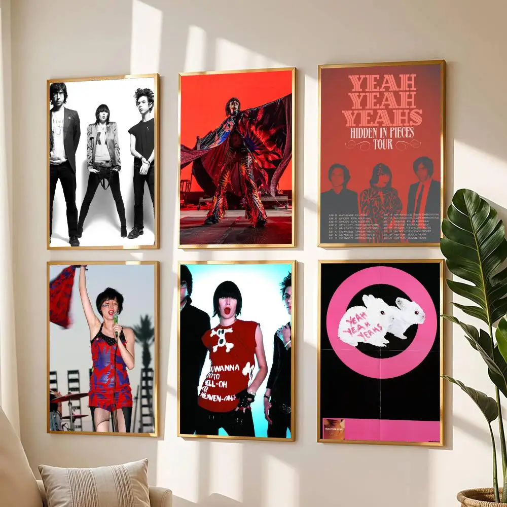 band Y-Yeah Yeah Yeahs-S Poster Modern Wall Decal for Living Room Cafe Office Bar and Bedroom