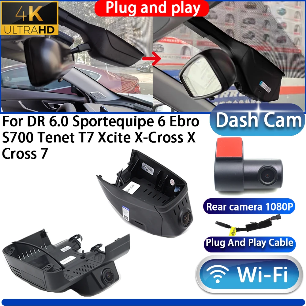 Cámara DVR 4K UHD Plug and Play para DR 6.0 Sportequipe 6 Ebro S700 Tenet T7 Xcite X-Cross X Cross 7
