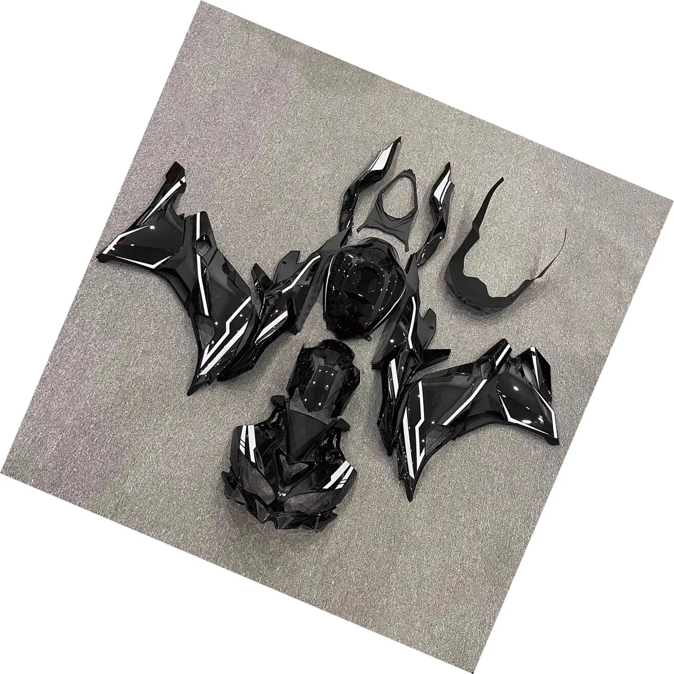 Motorcycle Glossy Black ABS Injection Fairing Kit Body Work For KAWASAKI NINJA ZX4RR ZX-4R 2019 - 2024