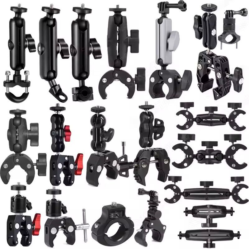 For Insta 360 X5 X4 X3 GO 3S Motorcycle Bicycle Clip Bracket for GoPro 13 12 11 DJI Action 6 Bike Selfie Stick Camera Accessory
