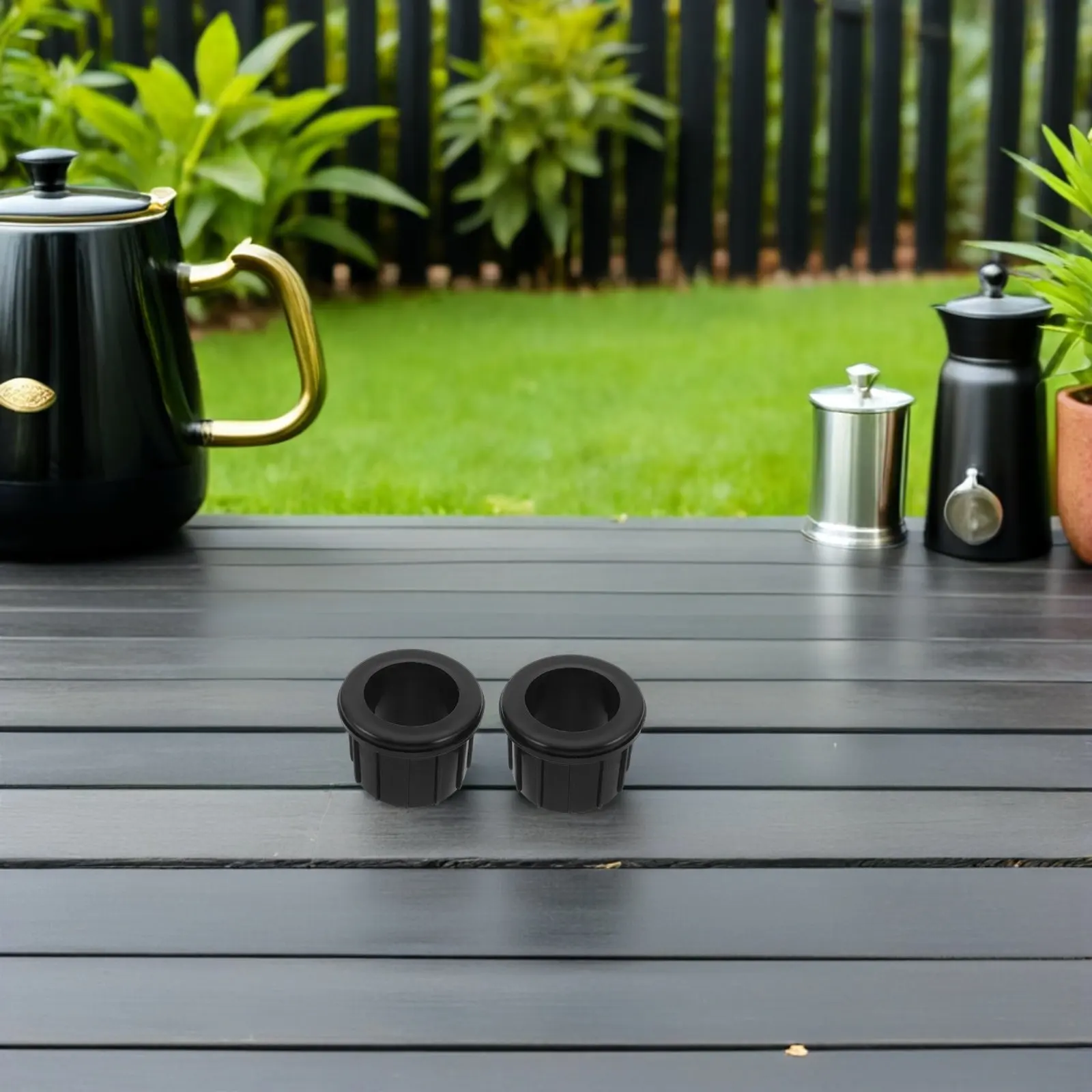 4pcs Parasol Tube Muzzle Patio Umbrella Base Stand Hole Ring Plug Cover Parasol Pole Stabilizer Sleeve Caps For Deck Garden Lawn