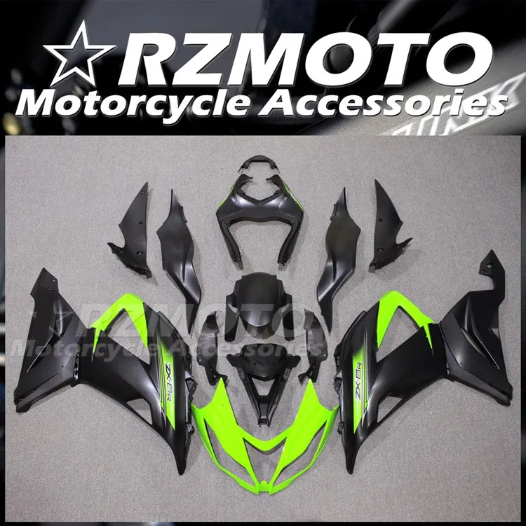 

Комплект обтекателей из АБС-пластика, 4 подарка, подходит для KAWASAKI ZX-6R 13 14 15 16 17 636 2013 2014 2015 2016 2017 2018, комплект кузова, зеленый, черный