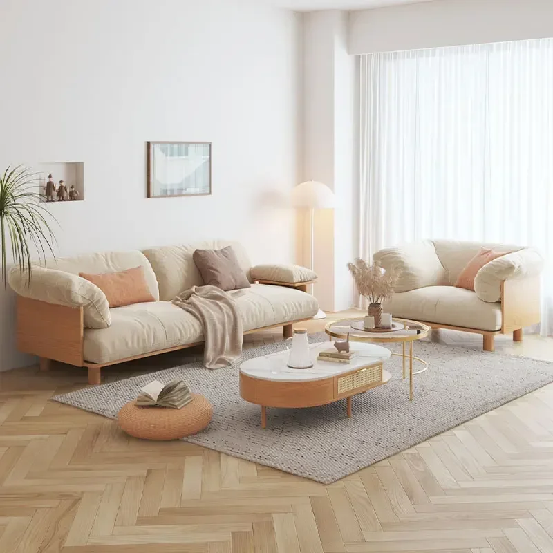 

#High quality minimalist modern sectional living room waterproof fabric wooden couch sofa set