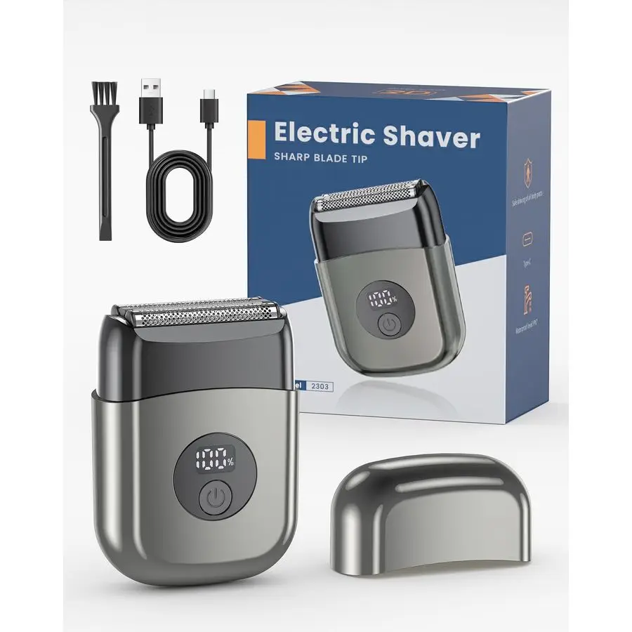 

Razor for Men Face,IPX7 Waterproof Electric Shavers Beard Trimmer for Men, LED Display amp TypeC Rechargeable, Portable Wet amp