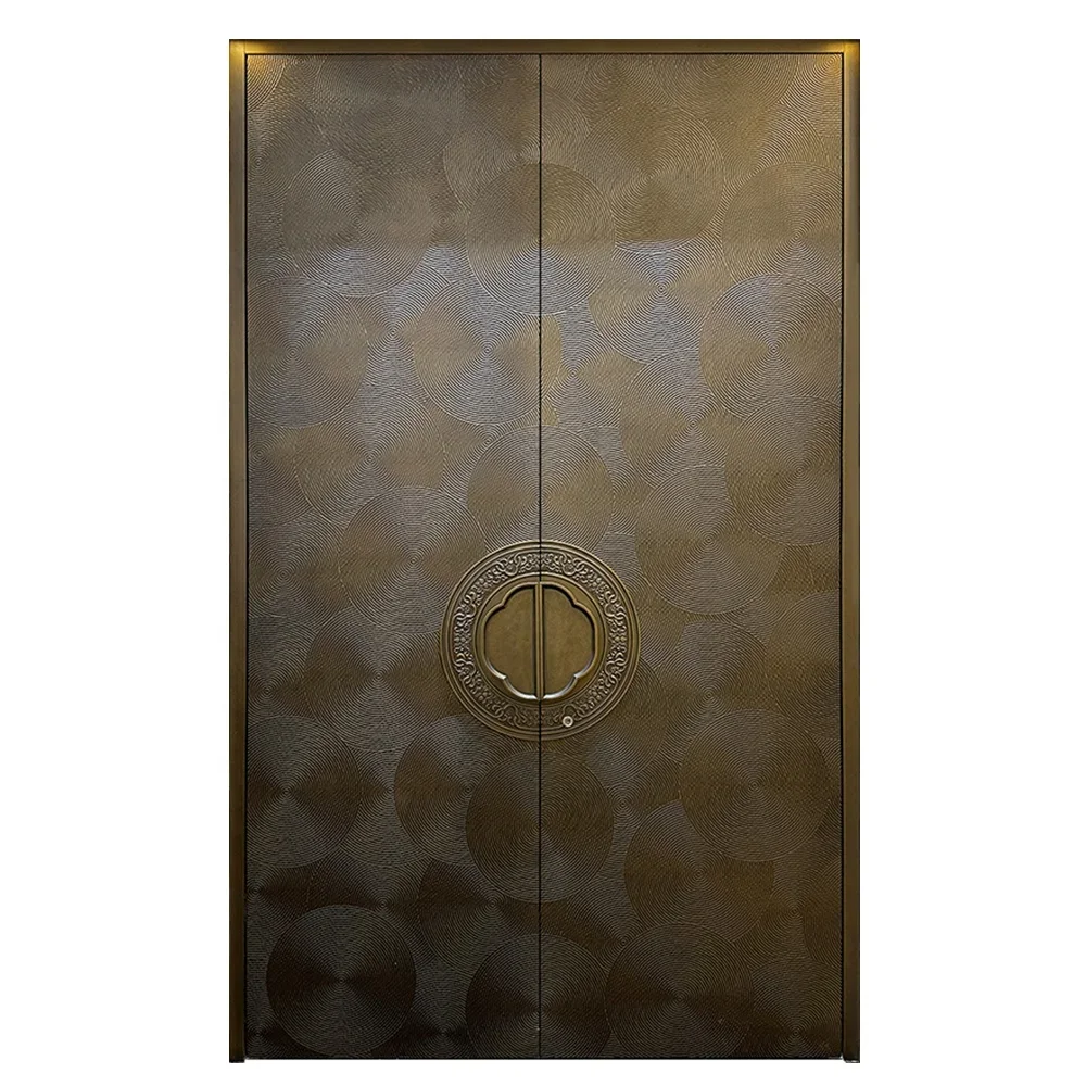 Classical French Style Metal Entry Security Front Door Bulletproof Anti-theft Security Exterior Doors for Houses Apartment