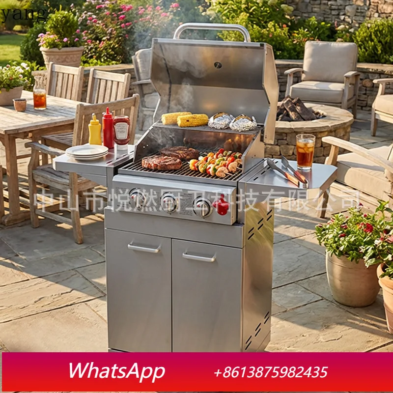 

YJQ Luxury High End Mobile Outdoor Kitchen Villa Patio Stainless Steel BBQ Grill Large